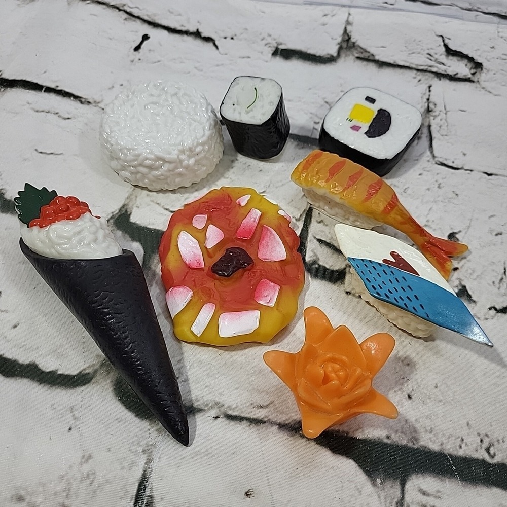 Mojo Play Food Sushi Japanese Lot Of 8 Pieces High Quality Vinyl PVC Pretend‎